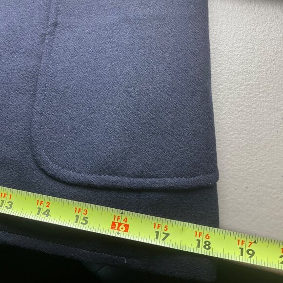 VTG L.S. Ayres Women 4 Navy Blue Wool Blazer Gold Tone Buttons Equestrian Preppy - Picture 14 of 15